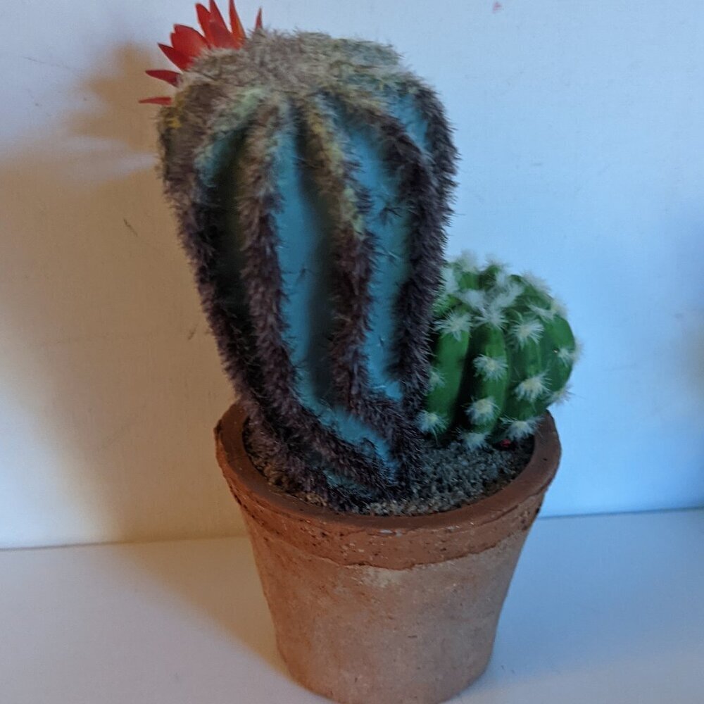 NEW Ashland Faux Triple Cactus Clay Pot Floral Succulent Michael's Desert Summer - Picture 3 of 8